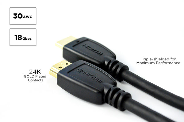 Qualgear 10 Ft High Speed Hdmi 20 Cable W Ethernet Black 12pack 6701