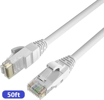 QualGear CAT 6 High Speed Internet and Ethernet Cable for Home and Office Use - 24 AWG, Up to 1 Gbps, 250MHz, Gold Plated Contacts, RJ45, Round